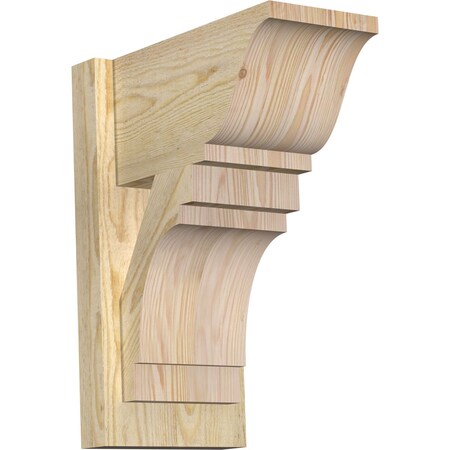Ekena Millwork Merced Traditional Rough Sawn Outlooker, Douglas Fir, 8"W x 14"D x 18"H OUT08X14X18MRC01RDF